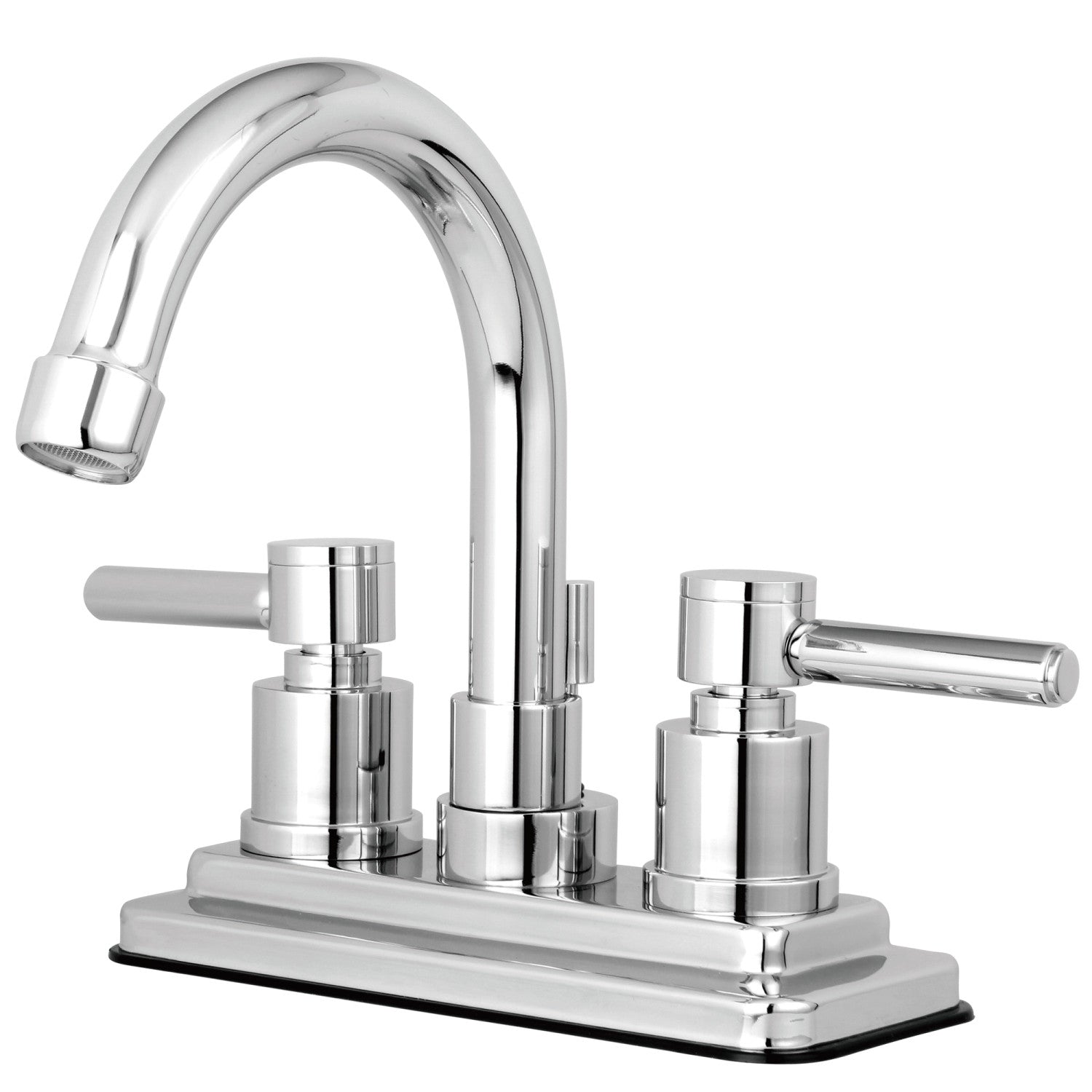 Kingston Sona KS8661DL - Concord Double-Handle 3-Hole Deck Mount 4-Inch Centerset Bathroom Faucet with Brass Pop-Up, Polished Chrome — image 1